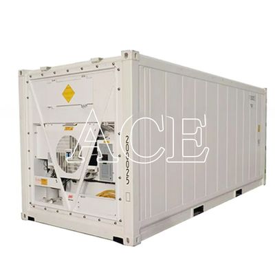 20ft Reefer Container Thermo King ψυγείο με εξωτερικές διαστάσεις 606 * 244 * 259mm και 32CBM χωρητικότητα