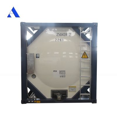 IMDG T4 Τυπικό χάλυβα υλικό 20ft ISO δεξαμενή καυσίμου 26000L χωρητικότητα για ασφαλή μεταφορά ντίζελ και βενζίνης
