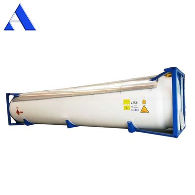 40ft ISO δεξαμενή φυσικού αερίου 52.5 CBM UN T50 για συμπιεσμένο υγροποιημένο LPG χλώριο αμμωνία υψηλής χωρητικότητας ISO δεξαμενή