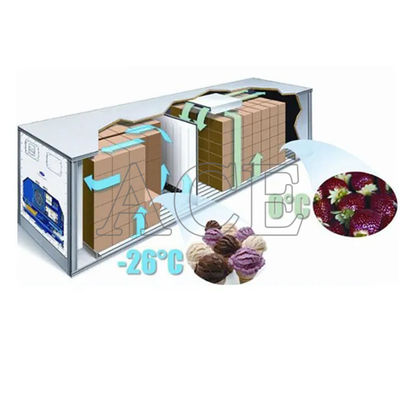 40ft Ψυγείο Iso Container με μέγιστο ωφέλιμο φορτίο 27580KG 28.4CBM χωρητικότητα διπλή θερμοκρασία Reefer ψυγείο και ψυγείο