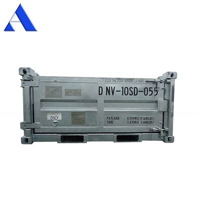 10ft DNV 2.7-1 Πρότυπα παράκτια φορτηγά καλάθια μισό ύψος στεγνό μεταλλικό δοχείο ανοιχτό πάνω μήκος 3 μέτρα προαιρετικό μισό ύψος