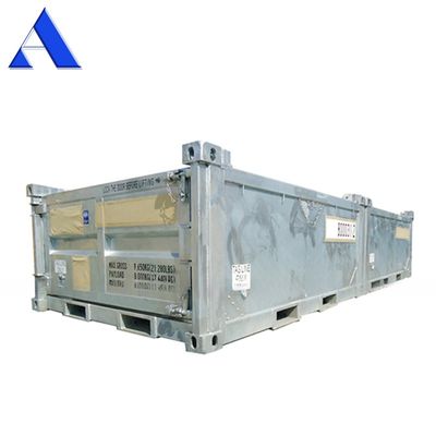 10ft DNV 2.7-1 Πρότυπα παράκτια φορτηγά καλάθια μισό ύψος στεγνό μεταλλικό δοχείο ανοιχτό πάνω μήκος 3 μέτρα προαιρετικό μισό ύψος