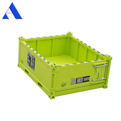 10ft DNV 2.7-1 Πρότυπα παράκτια φορτηγά καλάθια μισό ύψος στεγνό μεταλλικό δοχείο ανοιχτό πάνω μήκος 3 μέτρα προαιρετικό μισό ύψος