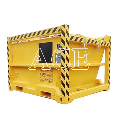 1115KGS Tare Μάζα Offshore Cutting Mud Skip BV Πιστοποιημένο κλειστό δοχείο για γεωτρήσεις -20 C Σχεδιασμός DNV 2.7-1 Πρότυπο