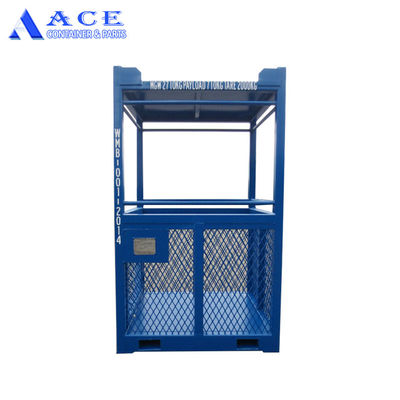 45C Γωνία ανύψωσης 3CBM DNV 2.7-1 Χάλυβα στεγνό δοχείο Offshore προσωπικό καλάθι μεταφοράς με πιστοποιητικά CSC και BV