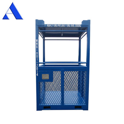 45C Γωνία ανύψωσης 3CBM DNV 2.7-1 Χάλυβα στεγνό δοχείο Offshore προσωπικό καλάθι μεταφοράς με πιστοποιητικά CSC και BV