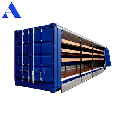 45ft High Cube PVC Curtain Side Door CSC Certified Dry Shipping Container με εσωτερικές διαστάσεις 13556 x 2420 x 2474 mm
