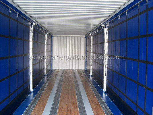 45ft High Cube PVC Curtain Side Door CSC Certified Dry Shipping Container με εσωτερικές διαστάσεις 13556 x 2420 x 2474 mm
