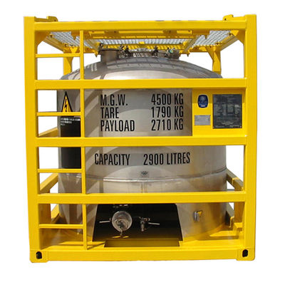 2900L-5000L χωρητικότητα κατακόρυφη offshore δεξαμενή δοχείου με το πλαίσιο ανύψωσης συγκόλληση συγκόλληση συγκόλληση καθαρισμός οξέος και παθητικοποίηση φινίρισμα
