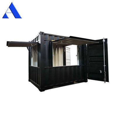 Κίος 10ft Shipping Container Καφετέρια Custom Made Movable Bar Καφετέρια με πάτωμα πλακέ