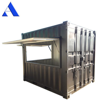 Κίος 10ft Shipping Container Καφετέρια Custom Made Movable Bar Καφετέρια με πάτωμα πλακέ