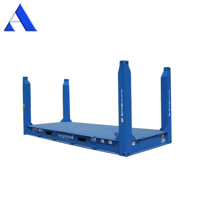 20ft 20ft Flat Rack Container με πιστοποιημένο από το CSC Custom Color Logo Corten Steel Fixed Corner Post και έγκριση BV GL ABS