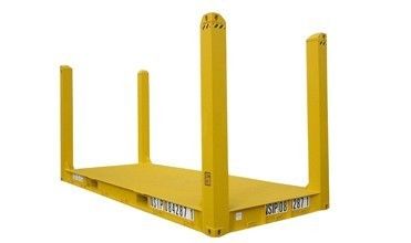 20ft 20ft Flat Rack Container με πιστοποιημένο από το CSC Custom Color Logo Corten Steel Fixed Corner Post και έγκριση BV GL ABS