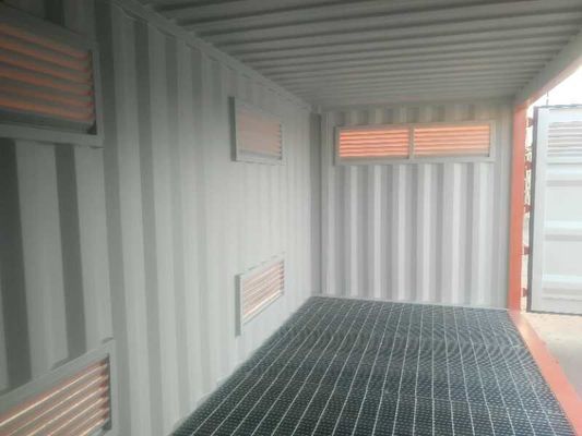 Ανοιχτή πόρτα 20ft 20ft επικίνδυνα εμπορεύματα Χημική αποθήκευση Μεταφορικός κοντέινερ με 2700L Bund Cap και 31 cbm χωρητικότητα