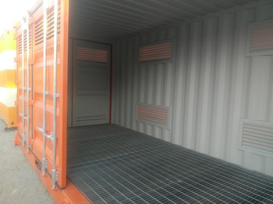 Ανοιχτή πόρτα 20ft 20ft επικίνδυνα εμπορεύματα Χημική αποθήκευση Μεταφορικός κοντέινερ με 2700L Bund Cap και 31 cbm χωρητικότητα