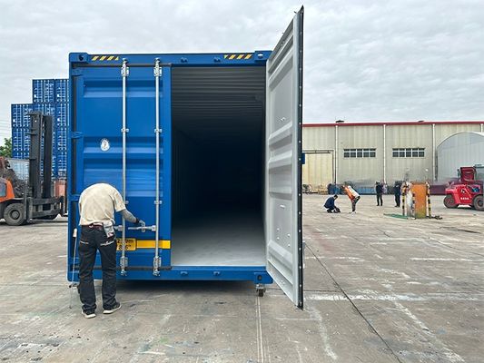 108 CBM χωρητικότητα Διπλή πόρτα 6mm χάλυβα πάτωμα 2591mm πλάτος ρυμουλκούμενο και σιδηροδρομική οδός 53ft μήκος 53 πόδια εμπορευματοκιβώτιο