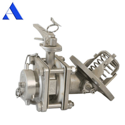 500 mm Manhole 3''BSP SS316 Βότια εκφόρτιση βαλβίδα πεταλούδας για πλαστικό κάλυμμα εγγράφων ISO δεξαμενή δοχείο