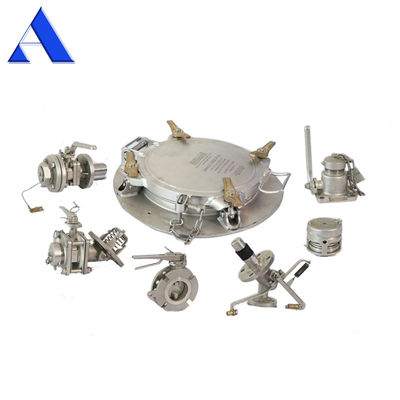 500 mm Manhole 3''BSP SS316 Βότια εκφόρτιση βαλβίδα πεταλούδας για πλαστικό κάλυμμα εγγράφων ISO δεξαμενή δοχείο