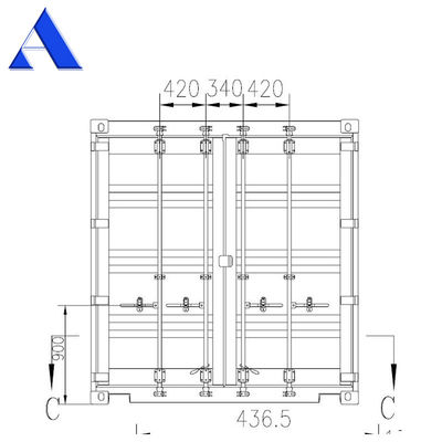20ft και 40ft ξηρό φορτίο Shipping Container πίσω ή πλευρικές πόρτες Τελειωμένη επιφάνεια Standard μέγεθος Σύμφωνα με τις απαιτήσεις σας