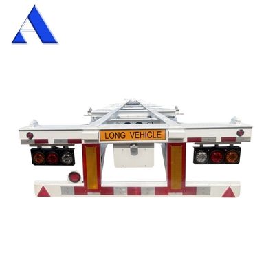53ft Gooseneck Σκελετό φορτηγό Φρέμα Semi Trailers Container Shipping Τάξι με εξαιρετικά χαρακτηριστικά και ανθεκτικό άξονα FUWA