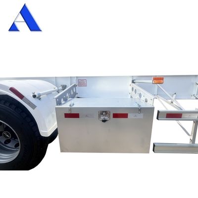 53ft Gooseneck Σκελετό φορτηγό Φρέμα Semi Trailers Container Shipping Τάξι με εξαιρετικά χαρακτηριστικά και ανθεκτικό άξονα FUWA