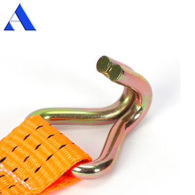 3-10m μήκος Double J Hook Polyester ανασυρόμενο κλειδί για αντικατάσταση / επισκευή σκοπός Tie Down Strap