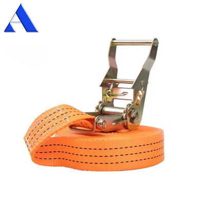 Ανθεκτικό 3-10m μήκος Polyester Cargo Ratchet Tie Down Lashing Strap με Polyester ανασυρόμενο κλειδί