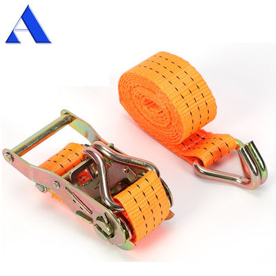 Ανθεκτικό 3-10m μήκος Polyester Cargo Ratchet Tie Down Lashing Strap με Polyester ανασυρόμενο κλειδί