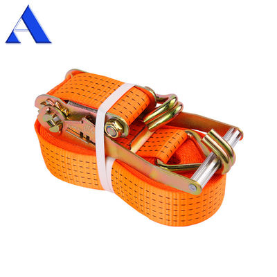 Ανθεκτικό 3-10m μήκος Polyester Cargo Ratchet Tie Down Lashing Strap με Polyester ανασυρόμενο κλειδί