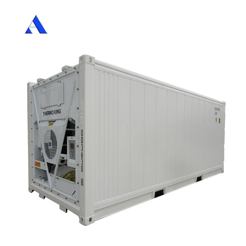 20ft Reefer Container Thermo King ψυγείο με εξωτερικές διαστάσεις 606 * 244 * 259mm και 32CBM χωρητικότητα