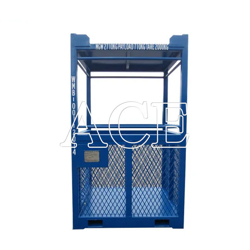 45C Γωνία ανύψωσης 3CBM DNV 2.7-1 Χάλυβα στεγνό δοχείο Offshore προσωπικό καλάθι μεταφοράς με πιστοποιητικά CSC και BV