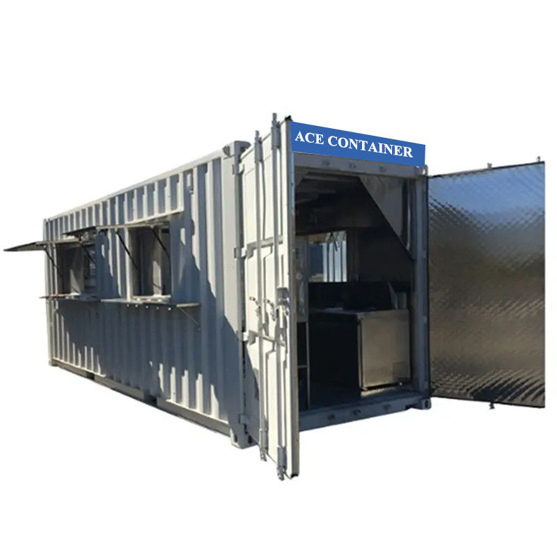 Κουζίνα εμπορικής χρήσης 20ft Mobile Shipping Container με σύγχρονο σχεδιασμό και προσαρμογή Corten-A