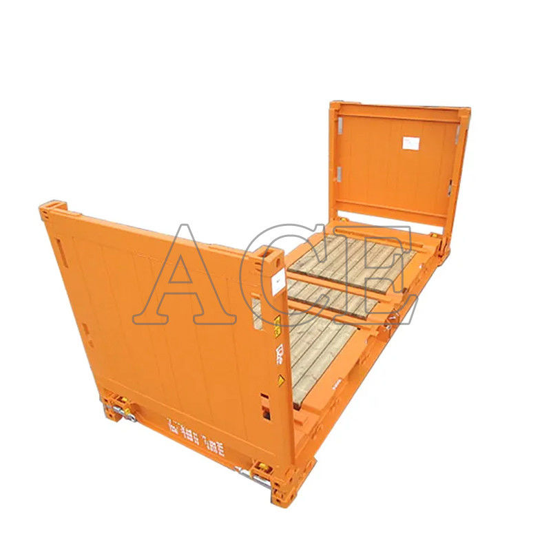 20ft 20ft 20 Flat Rack Flatrack Container Ocean Shipping Containers Tare Βάρος 2750KGS Υποστρώμα 28mm Πλάιγουντ Υποστρώμα