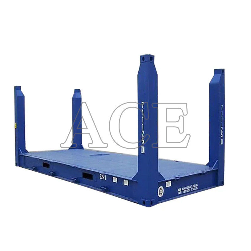 20ft 20ft Flat Rack Container με πιστοποιημένο από το CSC Custom Color Logo Corten Steel Fixed Corner Post και έγκριση BV GL ABS