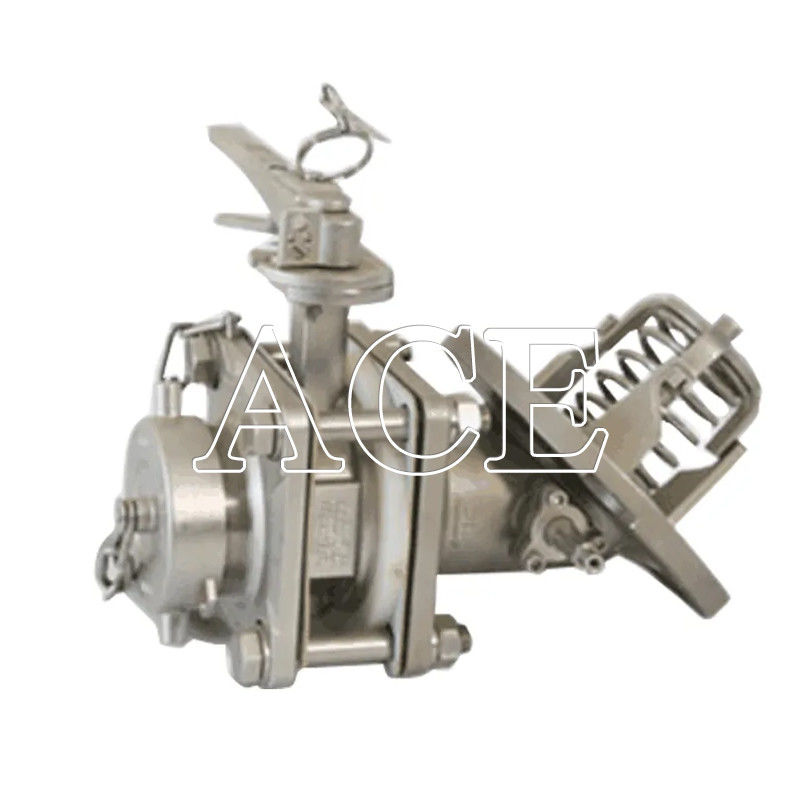 500 mm Manhole 3''BSP SS316 Βότια εκφόρτιση βαλβίδα πεταλούδας για πλαστικό κάλυμμα εγγράφων ISO δεξαμενή δοχείο