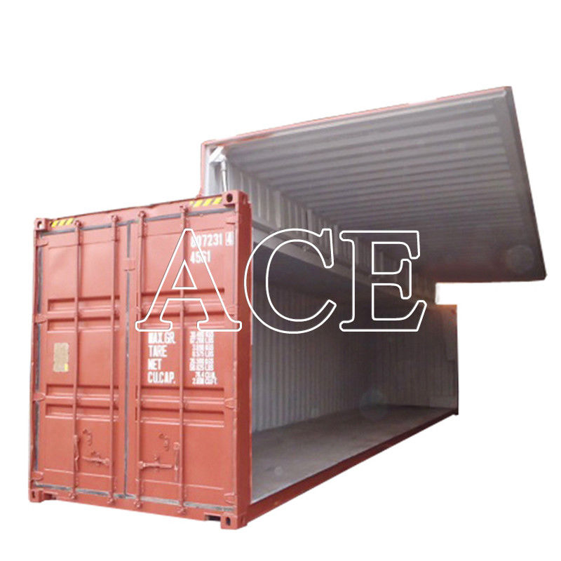 40 πόδια Πτέρυγα Flying Open Side Door Shipping Container με ηλεκτρικό υδραυλικό κύλινδρο CSC πλάκα και 76,4 CBM χωρητικότητα